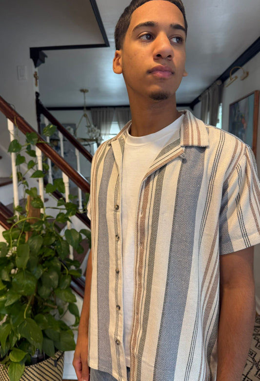 Texture Strip Shirt