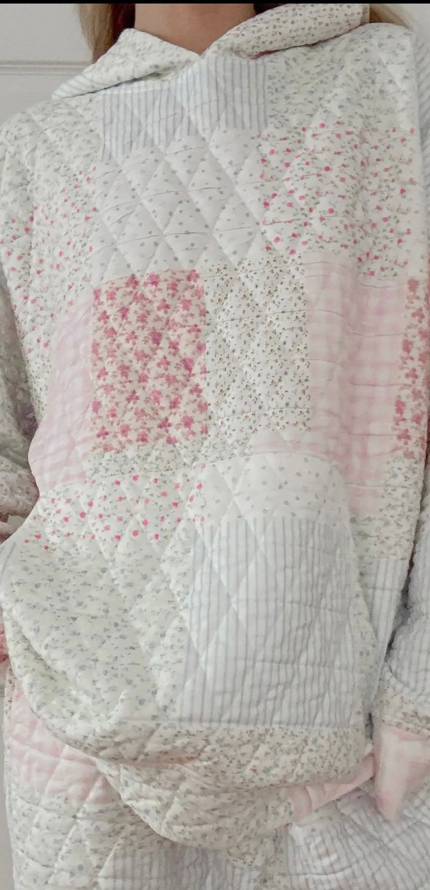 Quilted Pastel Hoodie