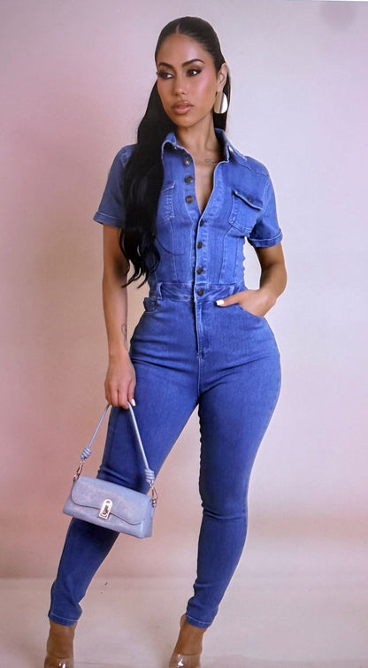 Stylish Denim with Pocket Jumpsuit