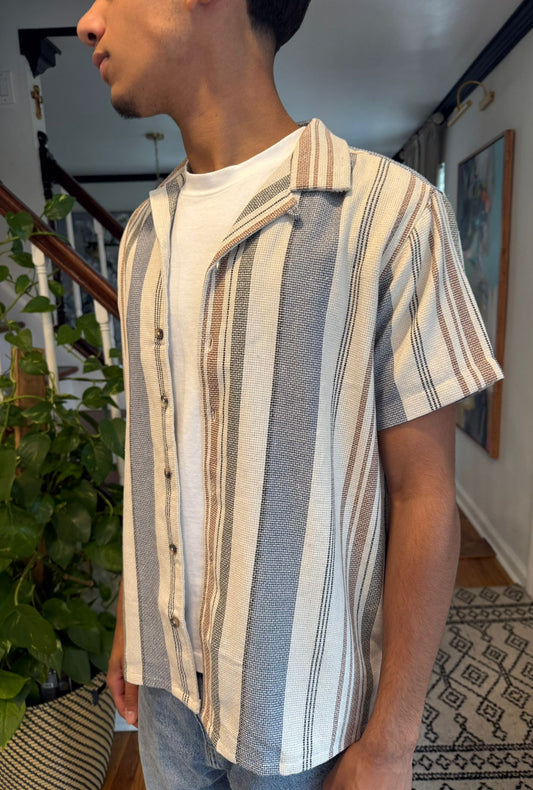 Texture Strip Shirt