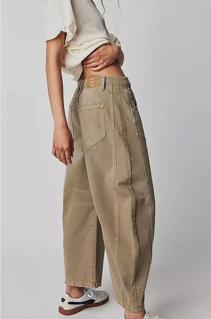 Casual Wide Leg Loose Mid Low Waist