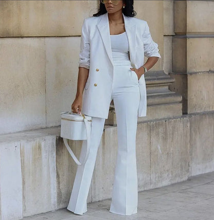 A Casual Suit Wide-Leg Pants