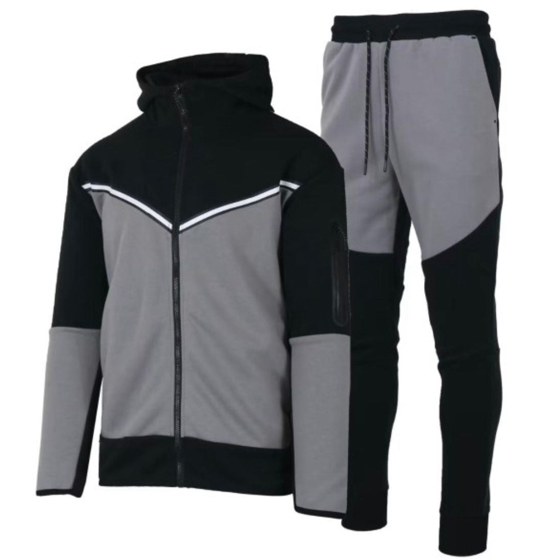 Mens Two Tone Ultratech Fleece Athletic Sweatsuit