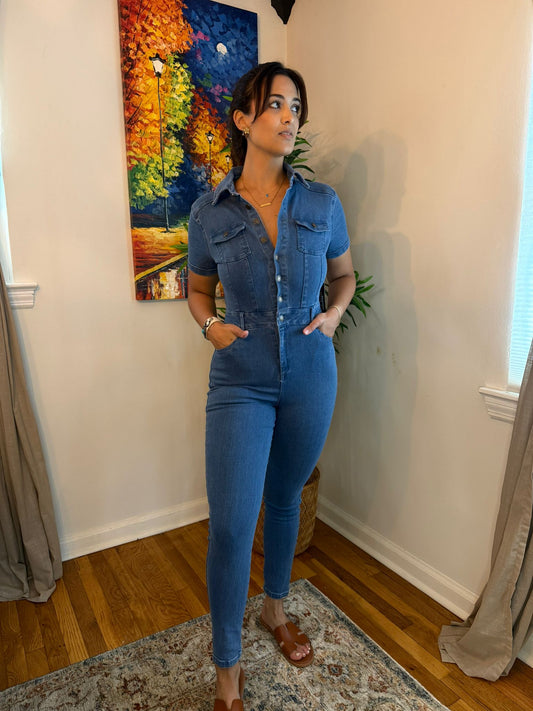 Stylish Denim with Pocket Jumpsuit