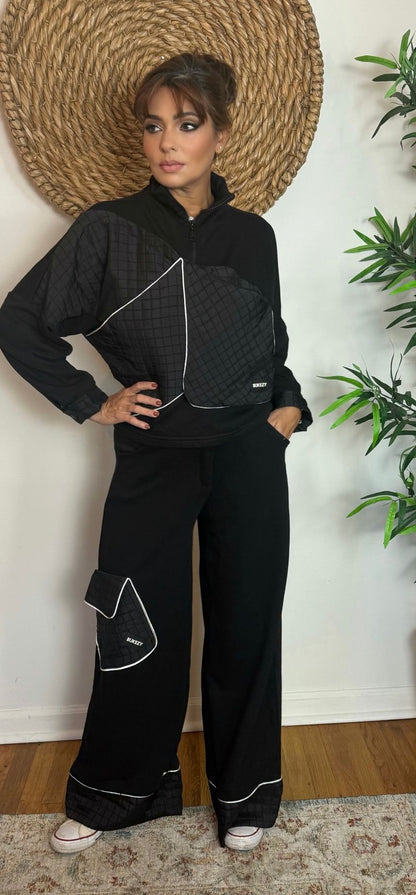 Casual Set With Abstract Design For Winter Season